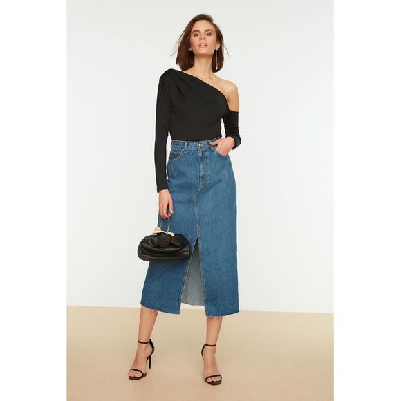 NWT Trendyol Women Middle Knit Bodysuit - Picture 3 of 9